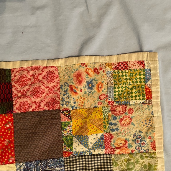 Vintage Quilt (Cutter) Several Rips & Stains 71”x80” for Projects - Picture 8 of 16